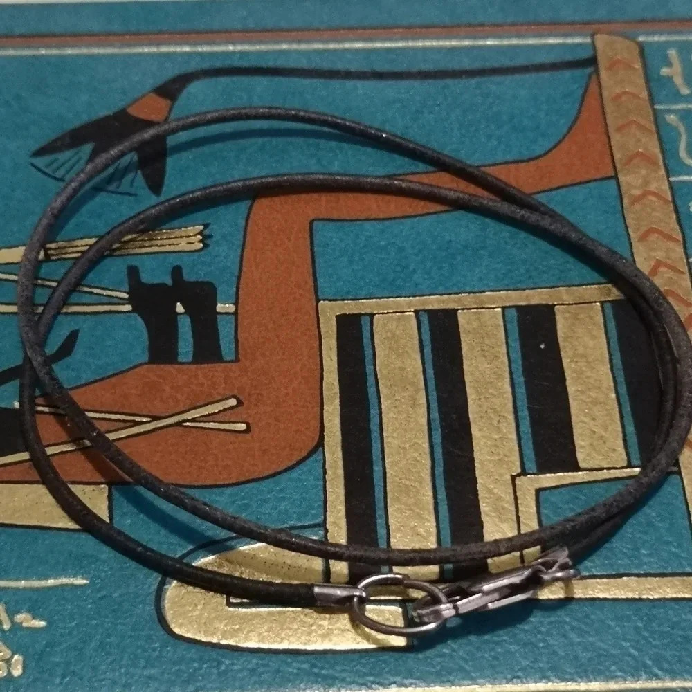 Sterling  and leather necklace
